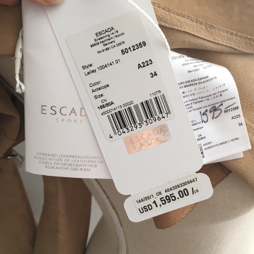 Escada Designer Leather Jacket - image 8